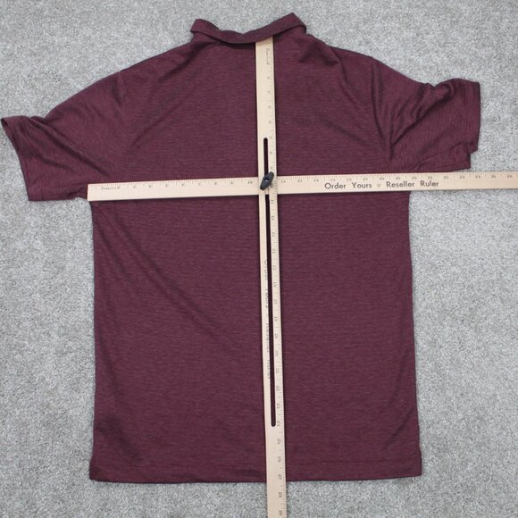 Nike Central Michigan Polo Shirt Men Small Red CMU Dri-Fit Short Sleeve Pullover - Picture 9 of 11